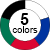 5 Color Icon for Stock Tents