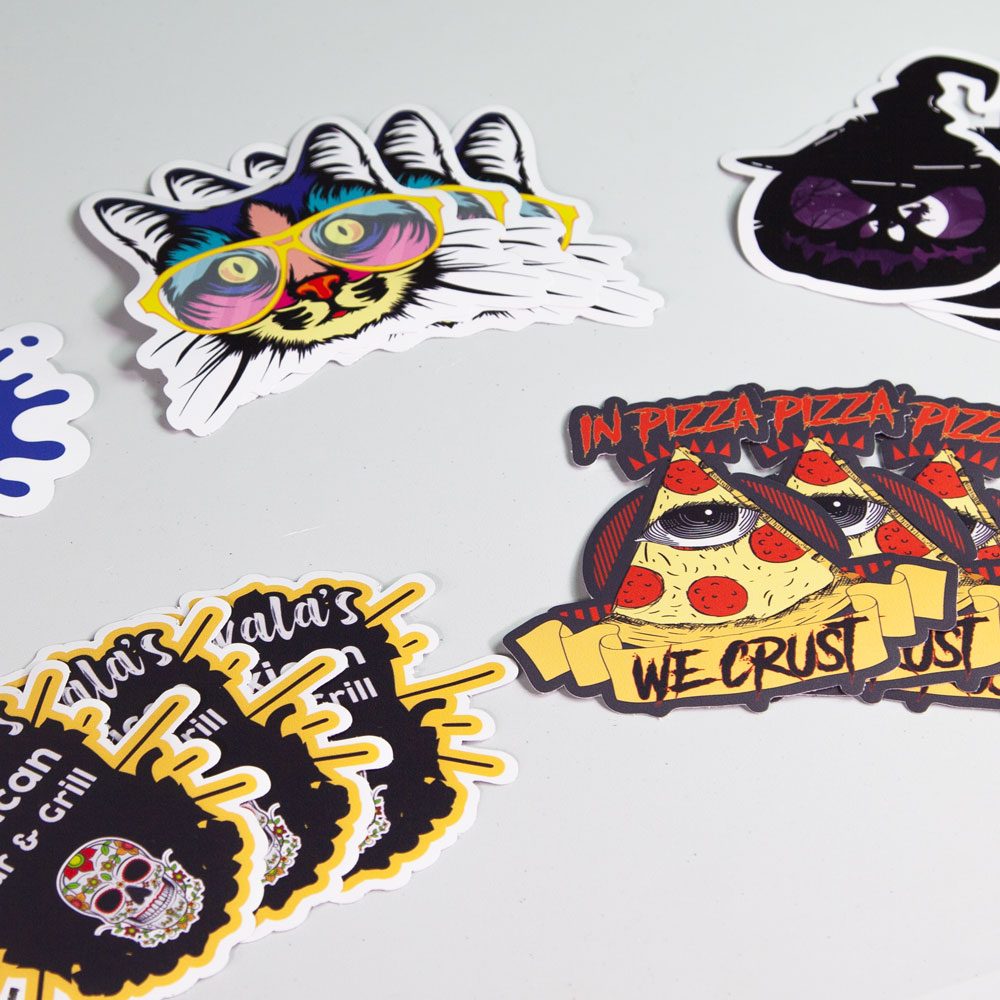 Transparent Stickers with Custom Die Cut Proof resistant