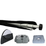 T-Pole® hardware that can be purchased separately includes pole sets, base options, accessories, and parts.