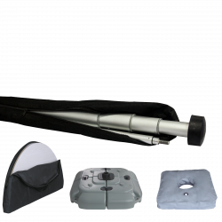 T-Pole® hardware that can be purchased separately includes pole sets, base options, accessories, and parts.