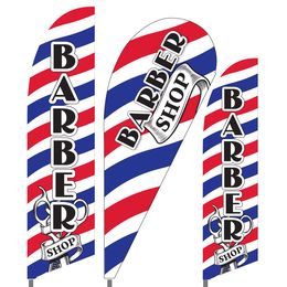 Barber Shop Feather Flag Set