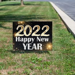 Happy New Year Yard Sign