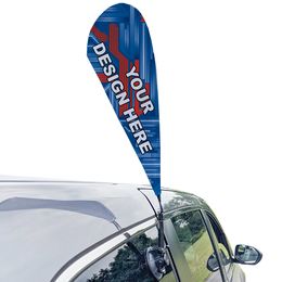 Car flag with suction cup holder