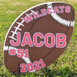 Football personalized yard signs