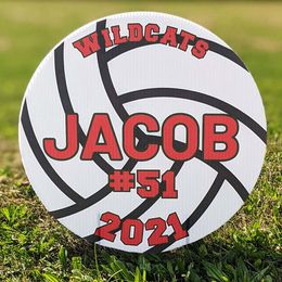 Volleyball Personalized Yard Sign