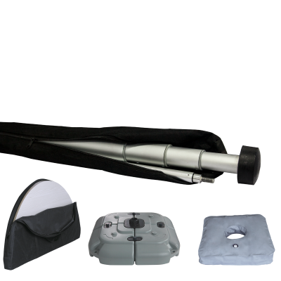 T-Pole® hardware that can be purchased separately includes pole sets, base options, accessories, and parts.