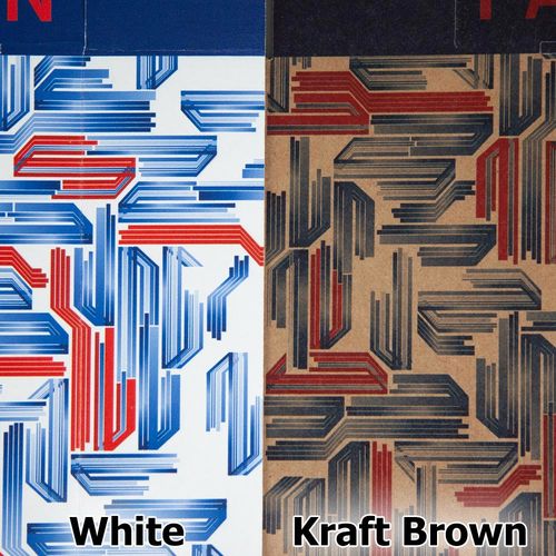 Comparison between Kraft and White Cardboard