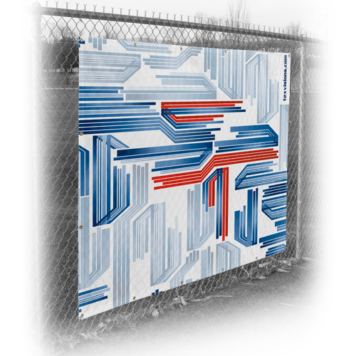 Fence Wrap printed on Varioflag A fabric material