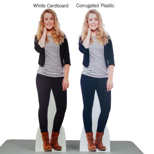Cardboard Photo Stand In vs Corrugated Plastic