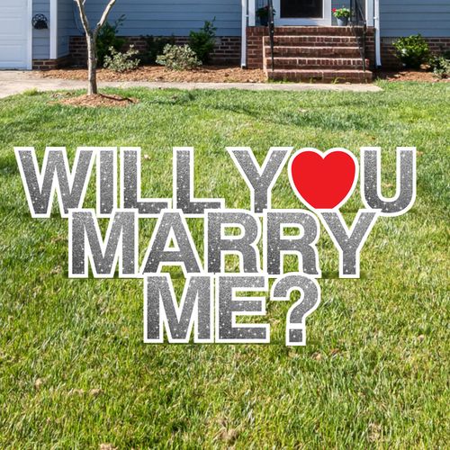 Will you marry me sign letters
