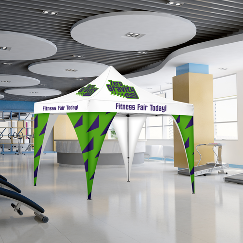 Tent Corner Banners are made for indoor and outdoor use, so your client can use them wherever they want