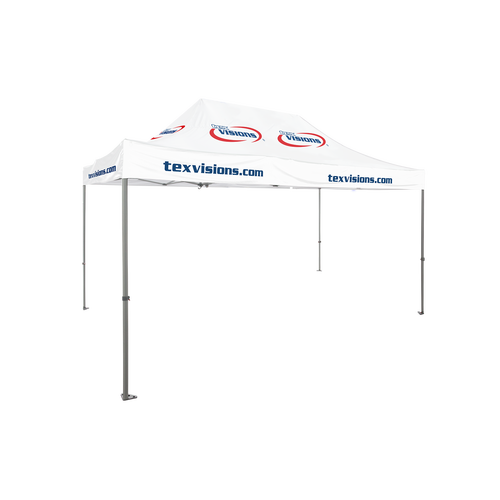 Choose between one or two logo prints on the 20' canopy side for you customer's project