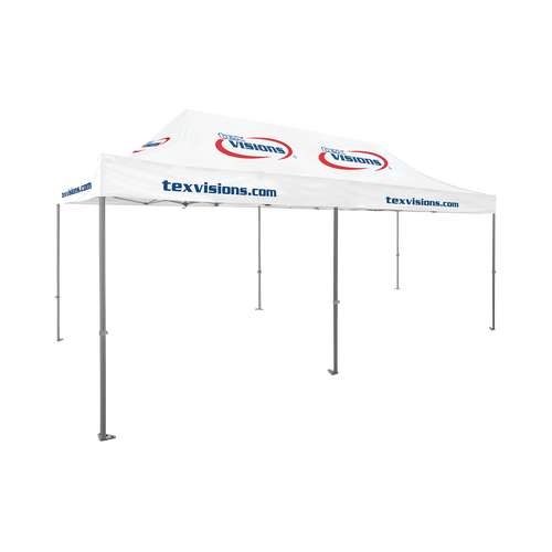 Choose between one or two logo prints on the 26' canopy side for you customer's project