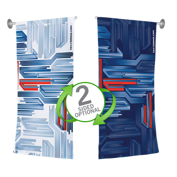 Because of the design, the custom print can be used double-sided for displaying two different images Because of the design, the custom print can be used double-sided for displaying two different images