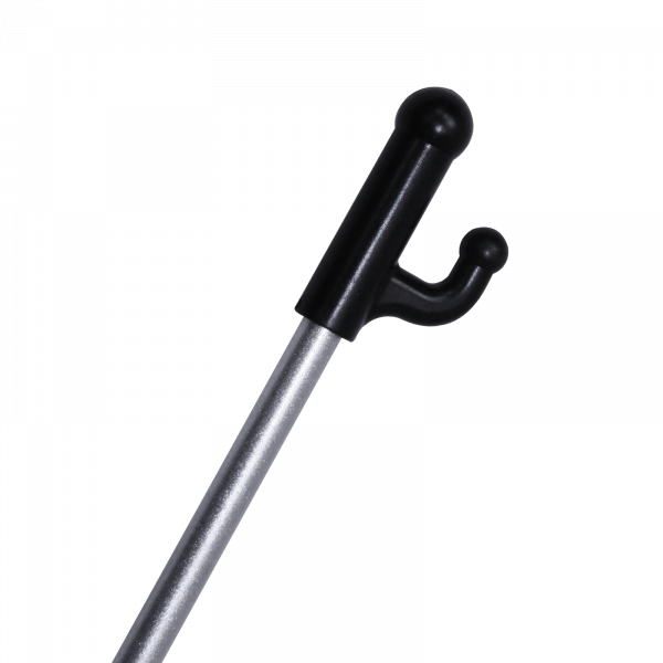 Each flexible fiberglass pole features a hook at the end for quick and easy print installation Hook at the end of the hardware