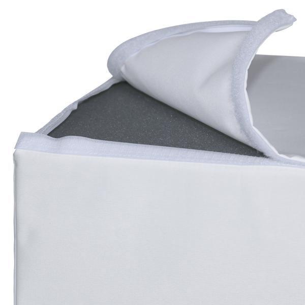 The Display Cube’s core of high-density foam makes it light enough for stacking and dense enough for seating The Display Cube’s core of high-density foam makes it light enough for stacking and dense enough for seating