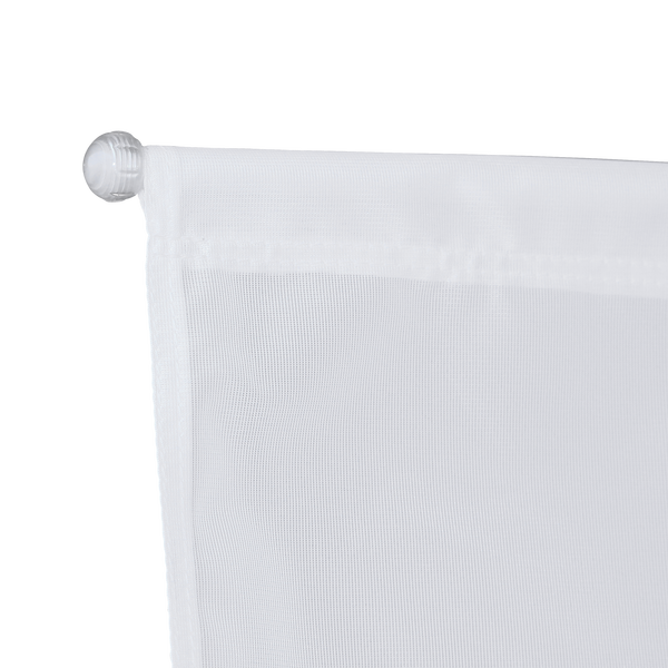 Your client’s custom print is finished with a pole sleeve at the top for mounting it to the banner arm Your client’s custom print is finished with a pole sleeve at the top for mounting it to the banner arm
