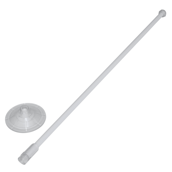 The hardware for the Window Hanging Set with Banner Arm includes an air tight suction cup and a banner arm The hardware for the Window Hanging Set with Banner Arm includes an air tight suction cup and a banner arm