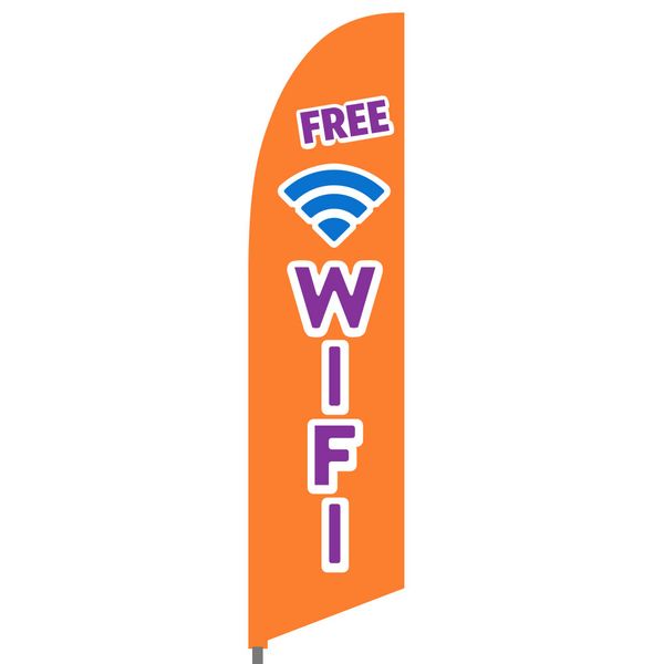 Free Wi-Fi Feather Flag Set