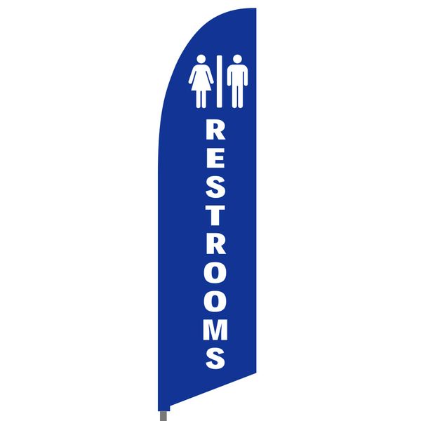 Restrooms Feather Flag Set
