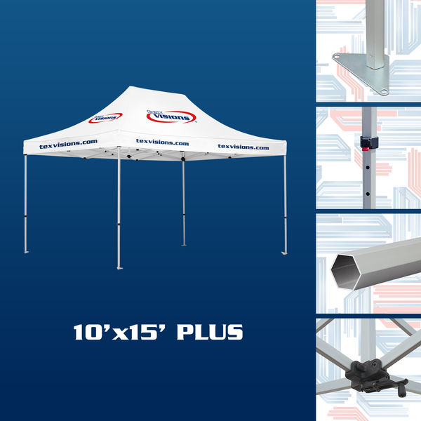 10' x 15' Plus Tent available in silver finish 10' x 15' Plus Tent available in silver finish