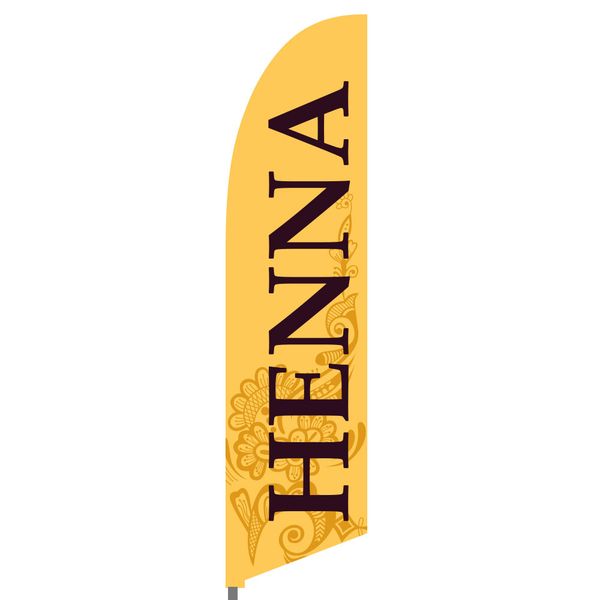 Henna Feather Flag Set