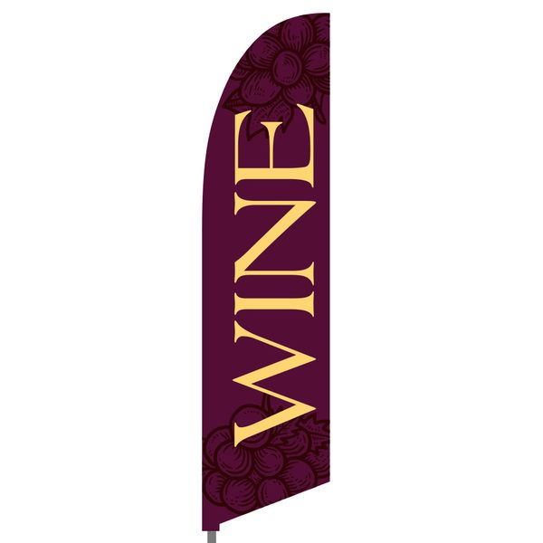 Wine Feather Flag Set
