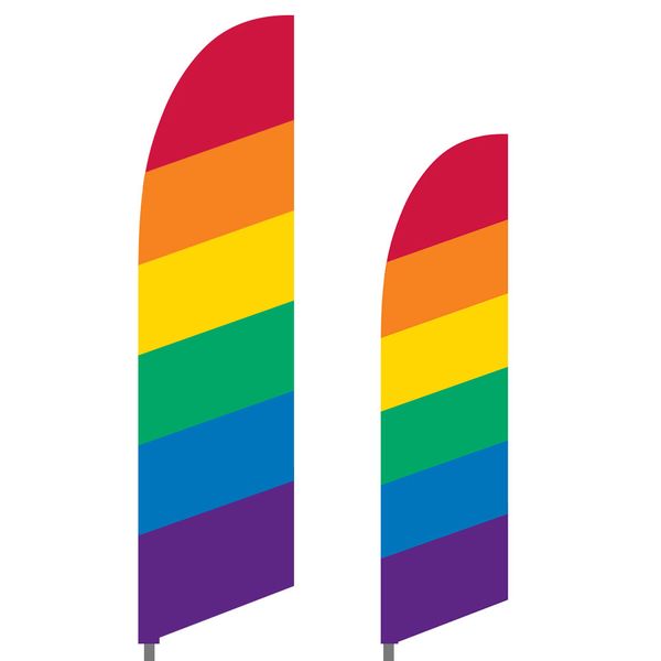 Rainbow Feather Flag Set