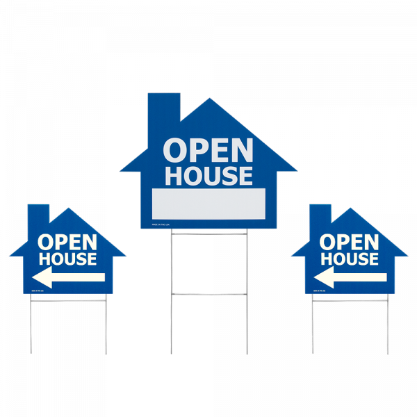 Set of house shaped signs
