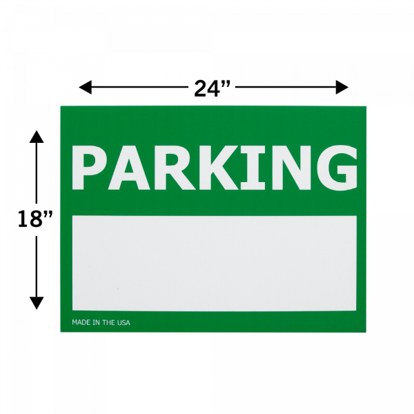 Yard sign with blank section