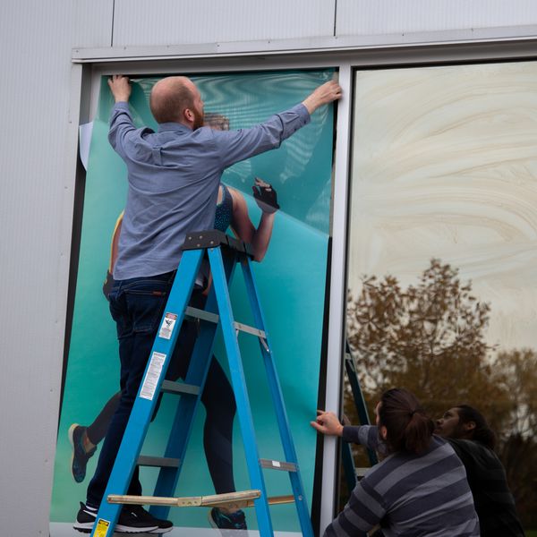 Make sure to carefully place the decals on the window