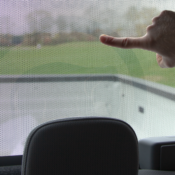 Outside of car is still visible from inside when decal is applied Outside of car is still visible from inside when decal is applied