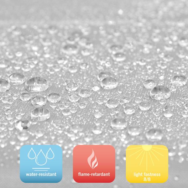Water-resistant material is used for the canopy and walls Water-resistant material is used for the canopy and walls