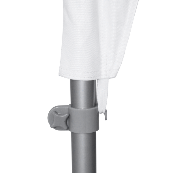 Your client’s flag features a tab at the bottom to attach to the clamp on the pole set hardware