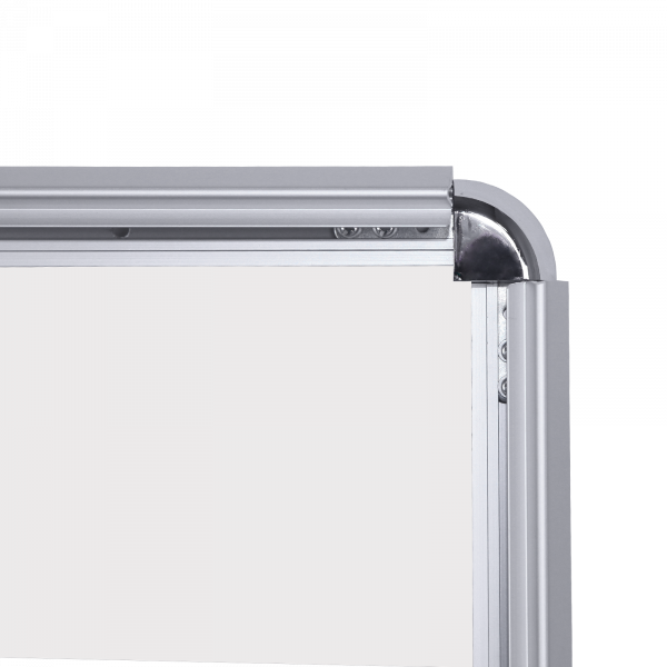 This user-friendly display frame snaps open without the use of tools for easy print installation and changes