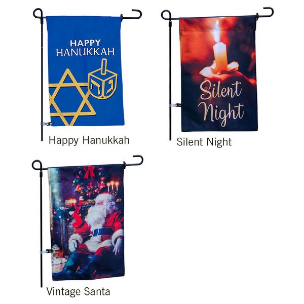 3 winter garden flags
