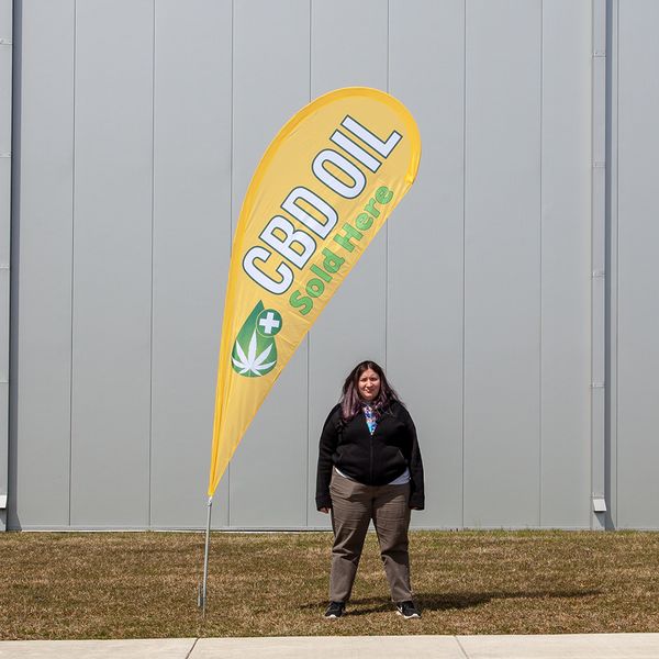 Large drop yellow flag