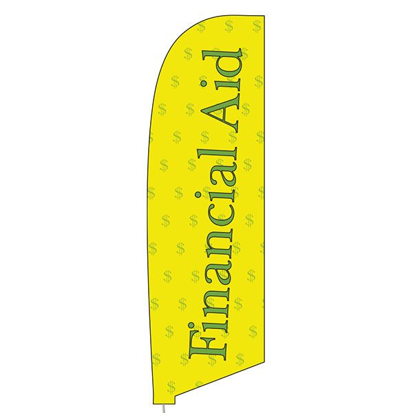 Financial Aid Feather Flag