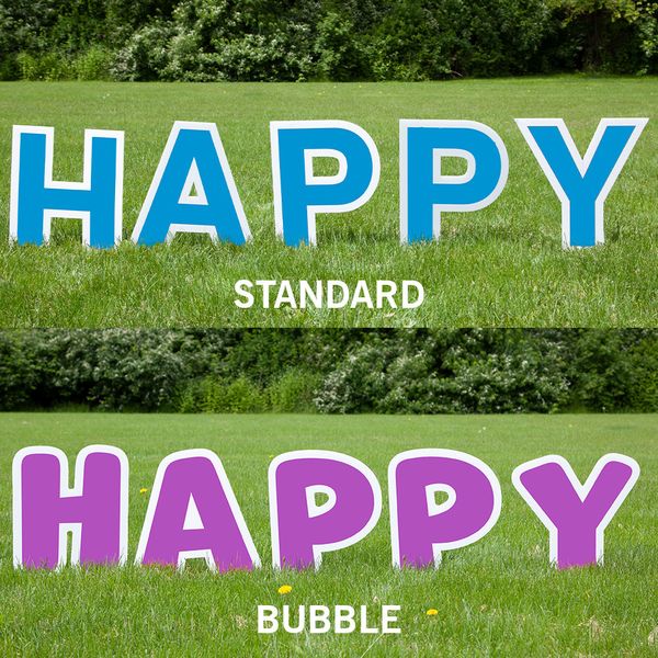 Difference between standard and bubble font