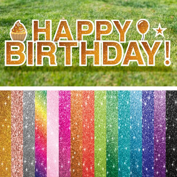 Glitter Yard Cards