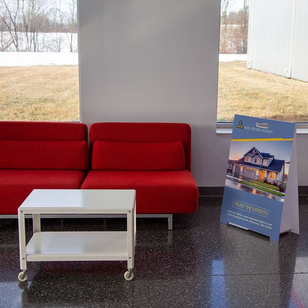 Perfect for advertising in a lobby