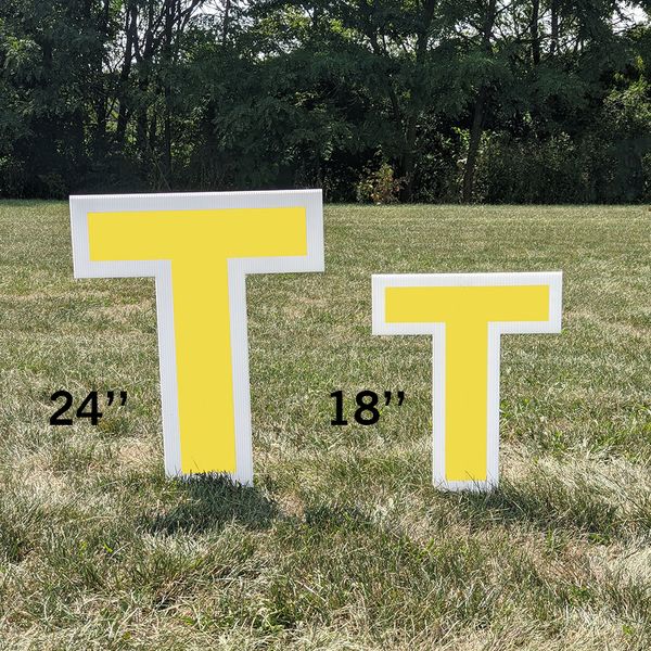 Yard sign sizes