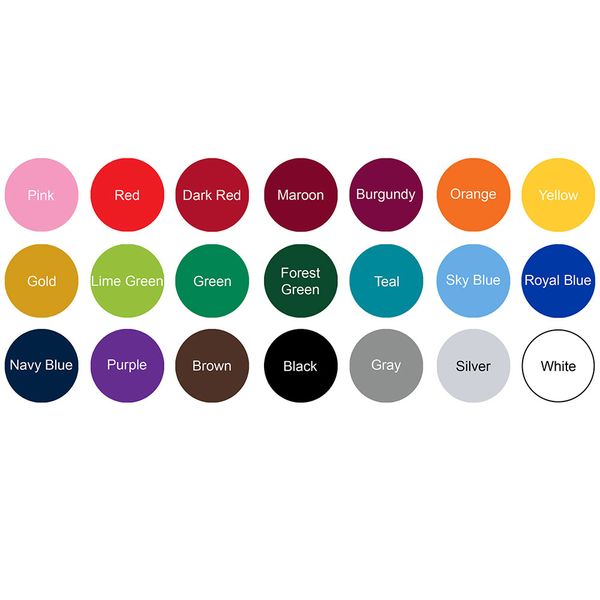 Color options for the sports yard signs