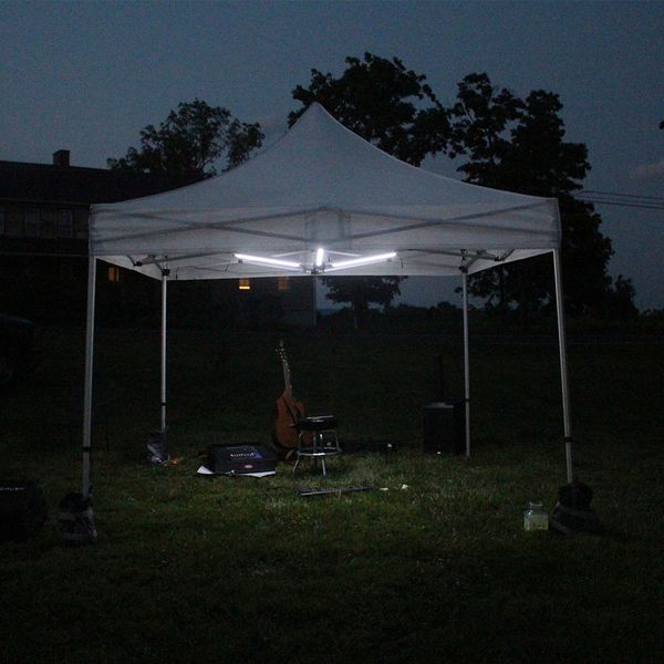 Pop up sales tent lights