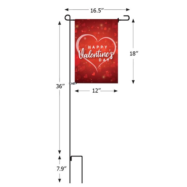 Happy Valentine's Day Garden Flag dimensions Happy Valentine's Day Garden Flag dimensions