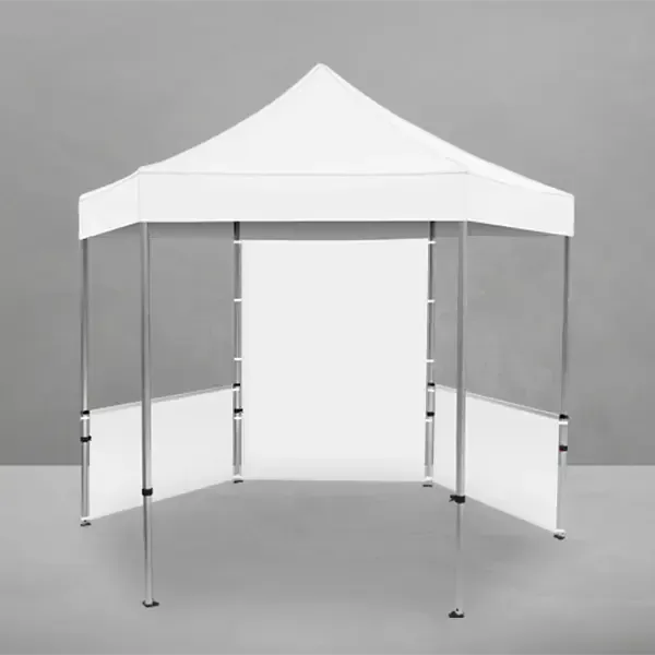 Plus Hex Pavilion White Canopy 10' x 10' & Walls