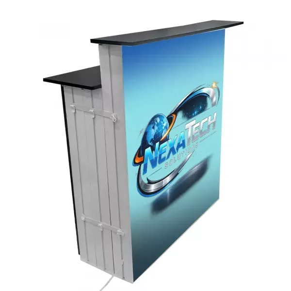 Modular SEG Backlit Promo Counter with Storage in the back