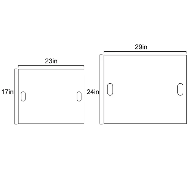 Dimensions for the rectangular cheer signs