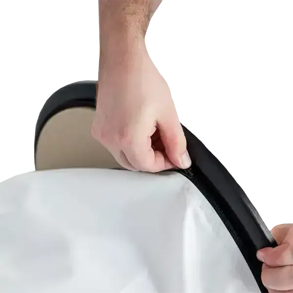 Print zippers to countertop for easy installation and a professional look