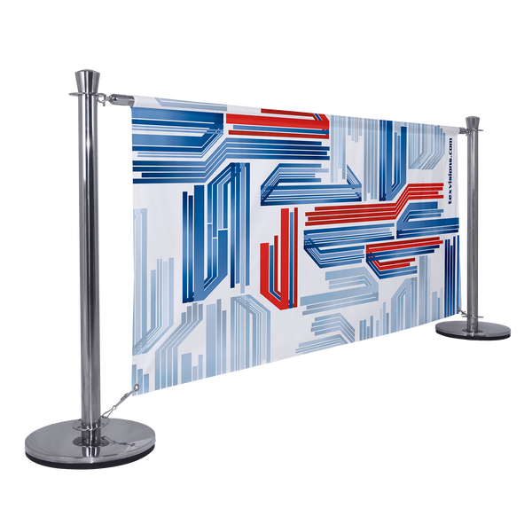 Our attractive Barrier System Premium is a functional display that generates an area for advertising